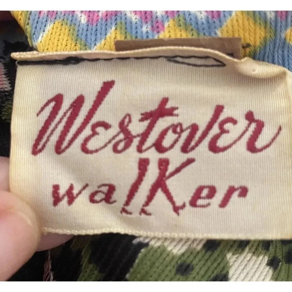 Vintage 70s Westover Walker Groovy Print Belted Dress Womens Size 14 (498) - Picture 4 of 5